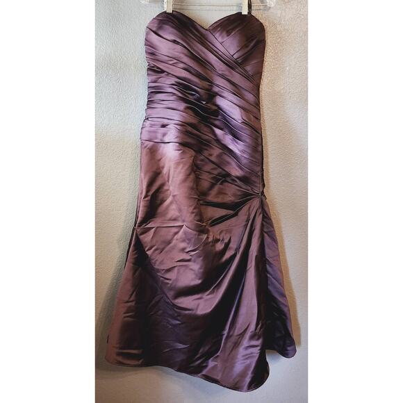 Bill Levkoff Dresses & Skirts - Bill Levkoff Deep Purple Ruched Sweetheart Bridesmaids Prom Dress Plus Size 14